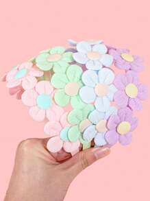 Conjunto de 4 tiaras para meninas, acessórios fofos de cabelo de girassol, faixa de cabelo macia para meninas, para estilizar festas e atividades ao ar livre - Multicolorido - Ver 9