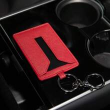 A Black PU Material Car Key Case And A Gun-Colored Zinc Alloy Keychain, Suitable For Tesla Car Model 3/Y - Multicolor - View 11