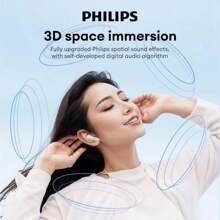 Original Philips TAT1199 Wireless Bluetooth V5.4 Stereo Headset Ultra-Low Latency Gaming Headset Waterproof Sport Earphones New - 白色 - 查看 6