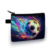 Coin Wallet In Colourful-Red/Blue/Black Festive Astronaut Printed Coin Wallet - Casual Style, Polyester Material - Multicolor - View 11