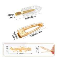 2/4/6/8/10 piezas Pinzas para el cabello con lámina, 1 tarjeta incluida por 2 pinzas, pinza para regalo de propuesta linda, favorito de fiesta de boda, fuerte antideslizante Grip, adecuado para uso diario, playa, boda
