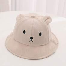 1pc Kids Cute Bear Bucket Hat, Lightweight Sun Protection For Spring/Summer - 1PC - View 4