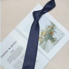 1 pieza Corbata de unicolor y simple, duradera, versátil, de moda, adecuada para la decoración de la vida diaria