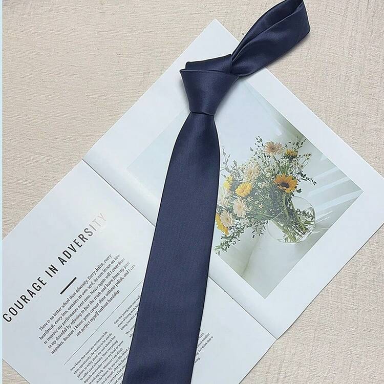 1 条简约纯色领带，耐用、百搭、时尚，适合日常生活装饰 - 粉色 - 查看 7