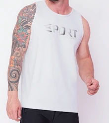 Men Tank Tops - 白色 - 查看 2