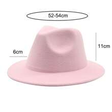 Kid Fedora Hat Solid Color Children Jazz Hats Classic Wide Brim Panama Dress Hat For Boys Girls Clothes Accessories
