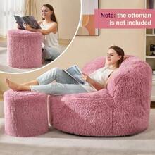 Hobestluk Bean Bag Chair Bean Bag Chairs Adults Big Adult Bean Bag Chair With Foam Filler Large Beanbags With Stuffed Back Lazy Sofa, Pink-Oversize - 粉色 - 查看 7