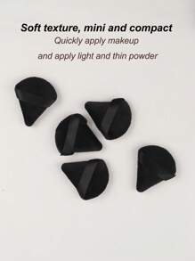 12pcs Triangle Flocked Double-Sided Makeup Sponges, Soft & Fluffy Texture, Suitable For Powder Application, Face & Body Makeup Blender Tools Set - Multicolor - View 3