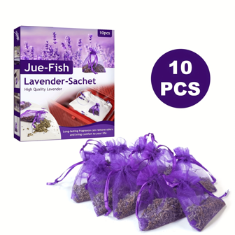 10 piezas de bolsitas aromáticas de lavanda, sachets eliminadores de olores, bolsas de fragancia refrescantes y calmantes con aroma de larga duración. Adecuado para: armario, baño, mesita de noche, gabinete de zapatos, cajón, equipaje, coche, cocina, oficina, etc.