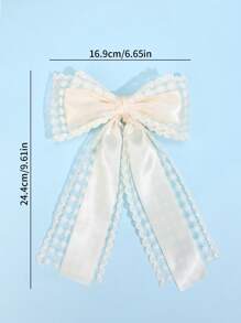 1 st. Effen Kleur Kant Haarstrik Clips Voor Meisjes, Lint Haarspeldjes Voor Kinderen, Mode Alligator Clips Haaraccessoires Voor Peuters Feestcadeaus