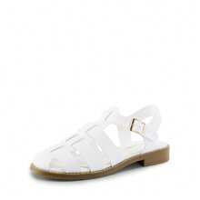 Women's Sandals Flat Ladies Sandals Wedding Summer Strappy Sandals - White - View 5