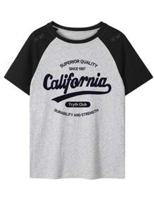 Women's Summer Splicing Short Sleeve T-Shirt, Simple And Fashionable, Suitable For Summer