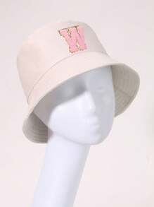 1 chiếc mũ xô đính chữ thời trang trẻ em Essential Pink - Mũ chống nắng dễ thương cho trẻ mới biết đi, nhẹ và thoáng khí, đáng yêu và đa năng - 1PC - Xem 32
