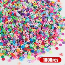 1000pcs/2703pcs Polymer Clay Beads Assortment, DIY Jewelry Making Kit For Necklaces, Anklets, Bracelets And Phone Chains, Handmade Craft, Friendship Bracelets, Birthday & Christmas Gifts