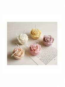 1pc Rose Bud Shaped Rim White Silicone Mold, For Candle, Bath Bomb, Soap Making