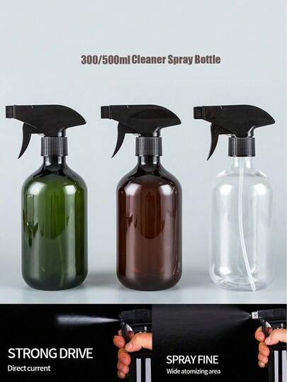 1pc 300/500ml Cleaning Spray Bottle, Styling Mist Bottle, Fine Mist Sprayer Bottle, Ultra-Fine Continuous Mist Water Bottle, Suitable For Hair Styling, Cleaning, Plants, Misting And Skin Care, Fine Mist Spray Bottle For Plant Cleaning Liquid, Hair And Gardening