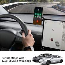 exeliq Suporte para celular Tesla atualizado para 2025, [ímã mais forte] Compatível com suporte automotivo MagSafe em telas sensíveis ao toque dos modelos Y/3/X/S, suporte para celular compatível com iPhone 16, 15, 14 e 13, todos os celulares, acessórios indispensáveis para 2025, compatíveis com iPhone, Android, presente de aniversário, família, amigos, magnético, acessórios para carro, suporte para celular compatível com iPhone, Android, presente de aniversário, família, amigos