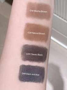 SHAQINUO PCS1pc 防水防汗双头眉笔 自然浓密 持久不晕染 眉胶 持久不掉色 适合运动游泳日常妆容 - 彩色 - 查看 4