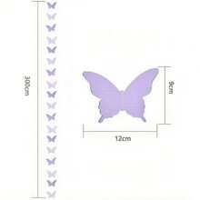 1 pieza Guirnalda de mariposas de papel 3D con banderas de colores, adecuada para bodas, fiestas, cumpleaños, decoración colgante de vacaciones DIY, decoración de guirnalda de mariposas 3D, banderas vibrantes etéreas, de color aleatorio (a juego para bodas, fiestas, vacaciones), alegre decoración de mariposas de colores que agrega un ambiente romántico