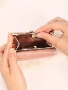 Small Wallet Credit Card Decor Small Wallet Trifold Letter Graphic For Women Wallet Mini Wallet Purse Wallet Wallet Wallet - Dusty Pink - View 7