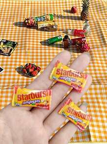 10pcs/20pcs Mini Artificial Snack Candy Chocolate Chip Bags, Various Hot Selling DIY Jewelry Accessories, Creative Earring Charms, Resin, Food Themed Craft Parts, Phone Cases DIY Materials, Accessories For Blyth Ob11 Dolls(The Product Is Not Magnetic)