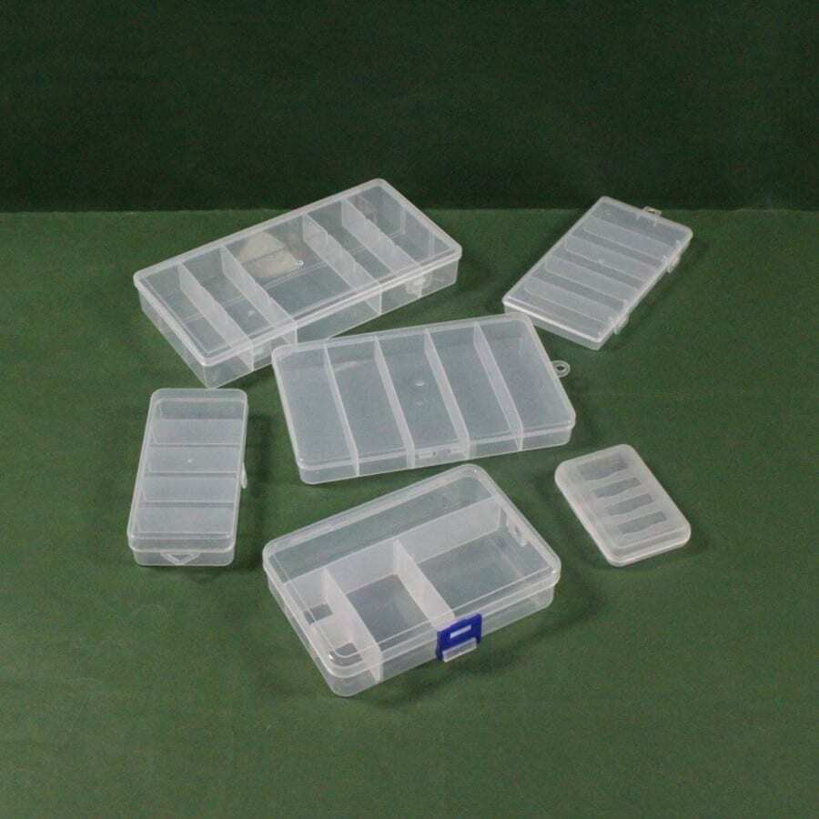 صندوق بلاستيكي شفاف لتخزين أدوات الصيد وإبر الطعم، منظم شفاف للإكسسوارات والخرز وإكسسوارات صنع المجوهرات، حاوية نظام تنظيم للمشغولات اليدوية - متعدد الألوان - مشاهدة 1