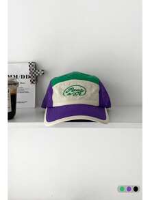 1pc Soft Top Color Block Quick Dry Baseball Cap, Vintage Patchwork Street Style 5-Panel Cap, Suitable For Women Outdoor Sports Sun Protection Summer, Versatile Skater Hippie Chicks Style - Plaid Quick-drying Baseball Cap - View 23