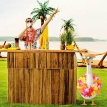 3pcs Summer Porch Goose Outfits For Plastic Goose 23/17'' Lawn Patio Statue Clothes Straw Hat And Hawaiian Lei Costume