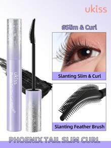 ukiss 6g 定制睫毛膏，纤长卷翘睫毛，倾斜羽毛刷头，可洗睫毛膏，定妆，防皱，防晕染，日常化妆 - Phoenix Tail Slim Curl - 查看 2