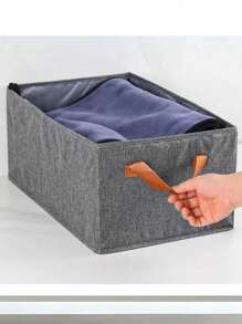 Kit 5 Sturdy Folding Organizer Boxes For Organized Clothes And Drawers - 灰色 - 查看 6