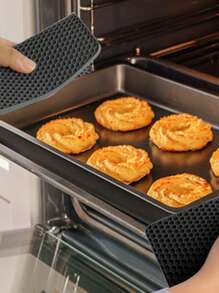 4 件装，多用途硅胶隔热垫，微波炉垫，厨房隔热垫，热菜隔热垫，餐垫，适用于火锅、碗、厨房台面，耐热 - 黑色 - 查看 4