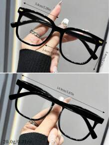 1pc Fashionable Oversized Unisex Retro Y2K Style Eyeglasses, Versatile