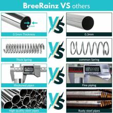 BriSunshine 110 bis 290 cm Teleskopstange Vorhangstange ohne Bohren, Spannstange Duschstange ohne Bohren für Fenster, Badezimmer, Schrank, Küche, Balkon, Tür, Edelstahl Heim- und Badezimmerdekoration, Herbstdekoration, Badezimmerzubehör, Rückkehr zur Schule