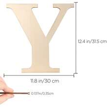 1pc Wood Wall Decoration Letters 12 Inch Blank Letters DIY Paint Family Party Wedding Decorations Gifts Birthday Graduation