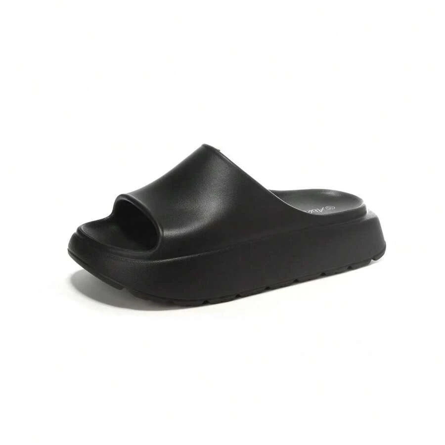 Women's Thick Sole Casual Comfortable Versatile House Slippers For Everyday Wear - Black - View 1