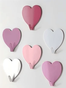 Crochet mural en métal en forme de cœur autocollant - aucun perçage requis Crochets multifonctionnels Crochets adhésifs imperméables et robustes pour la chambre, la cuisine, la salle de bain, le bureau, le dortoir - Décoration de la Saint-Valentin, décoration de la chambre, organisation de la maison, porte-clés, porte-manteau mural, organisateur de garde-robe, accessoires de jardin, crochet de porte - Utilisation intérieure et extérieure créative et mignonne (10 pièces/5 pièces/3 pièces/1 pièce)