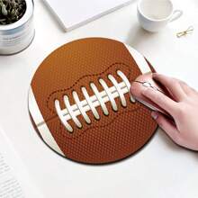 1 miếng lót chuột hoạt hình bóng đá & bóng bầu dục dễ thương, miếng lót chuột tròn để bàn văn phòng có đế cao su chống trượt, miếng lót chuột du lịch nhỏ gọn để làm việc, máy tính không dây, máy tính xách tay, phụ kiện văn phòng - Nhiều màu - Xem 12