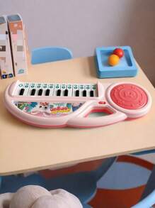 1pc Children's Educational Electronic Piano Toy With 13 Keys, Simulated Piano Musical Instrument Toy Portable Cartoon Kids' Music Piano, Suitable For Boys & Girls, Early Education Toy Gift Birthday Gifts