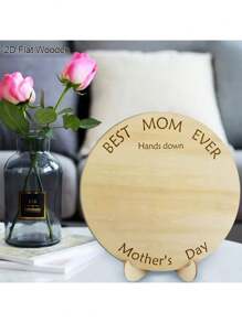 DIY Mother's Day Father's Day Gift - Bohemian Style Wooden Handprint Art With Base, Graduation Season Thank You Gifts For Best Mom And Dad, Unique Home Decor Plaque, Perfect For Room Decor, Personalized Party Favors, Birthday