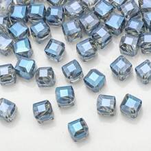 30 szt. 8 mm ukośnych kwadratowych szklanych koralików, otwór skośny, bransoletka DIY, naszyjnik, biżuteria, łańcuszek do telefonu, brelok, zawieszka do torby, materiały na akcesoria