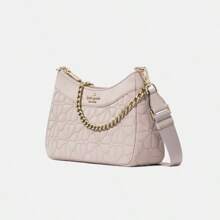 Kate Spade Damska skórzana torebka na ramię z nadrukiem w kwiaty pik, regulowany pasek na ramię, idealna torebka na dzień i na noc