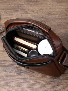 HOVI'S Men's Fashion Simple Crossbody Bag – Stylish Briefcase For Business Commute, Multi-Functional Large Capacity Portable Shoulder Bag – Ideal Gift For Men Sling Bag - Multicolor - View 9