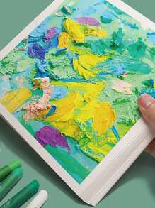 1 Pack Of 50pcs Oil Pastel Papers, Top Spiral Bound Sketch Book, Drawing Pad, Art Supplies For Adult Beginners And Artists,Mother's Day,Mom's Gift,Back To School,School Supplies