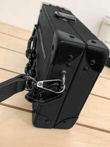 1 Male Bag, Niche Crossbody Men's Small Shoulder Bag, Japanese Men's Bag, Shoulder Bag, Box Shaped Bag, Small Square Bag, Crossbody Men's Bag Sling Bag Mobile Phone Bag Side Bag Pouch