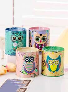 حصالة نقود بنمط بومة عشوائية، حصالة نقود دائرية، حصالة نقود مستطيلة، هدايا لموسم العودة إلى المدرسة، تخزين