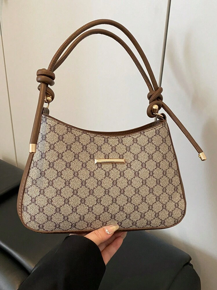 Women Large Capacity Retro Floral Underarm Shoulder Bag, Fashionable Casual Versatile - Multicolor - View 7