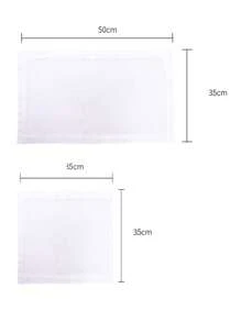 1-Pack Name Embroidered Napkins, Home Linen Placemats, Lightweight Natural Linen Fabric, Classic Overlock Stitching, Washable Fabric Placemats, Suitable For Spring, Mother's Day, And Easter Decorations. - Multicolor - View 3