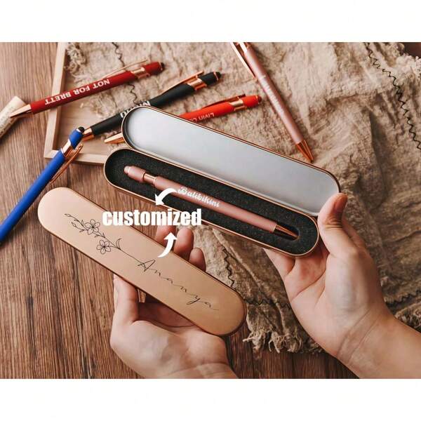 Personalized Fountain Pen Gift For Women, Customized Luxury Ballpoint Pen Set. Festival Gifts, Gift Boxes, Creative Couple Gifts,Multi-Functional,Ornamental,Reusable,Modern,Colorful,Cute,Vintage,Cartoon,Workers,Clients,Students,For Business/Work/Office,For School,Back To School,School Supplies,School Supplies,Back To School,For Office,For School,For Classroom,For Teacher Gifts,For University,For Colleague,For Dorm Rooms,For Teacher,For Boys And Girls,For Teenagers,Junior High School Students,Middle School Students,High School Senior High School Students,College Students,University Students,Freshman,Sophomore,Underclassmen