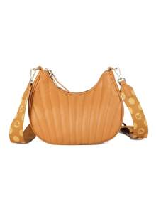 Perry Ellis Women's Hobo Bag With Large Interior In Navy Blue - Camel - View 3