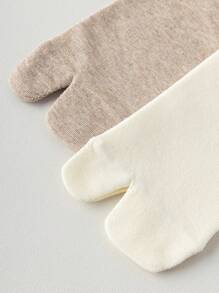 3 pares de calcetines de dedo dividido de estilo universitario de algodón cómodos y transpirables con antibacterias para mujer, de estilo minimalista liso, para las cuatro estaciones, otoño